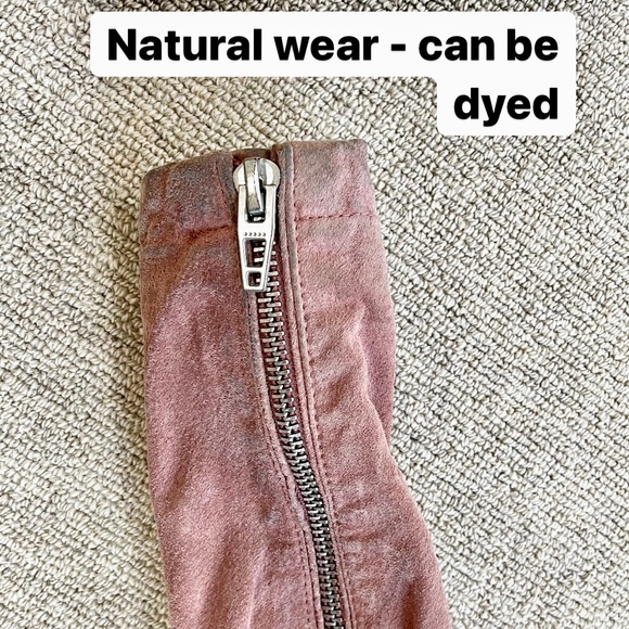 BlankNYC Pink Suede Moto Jacket In Coral Cedar Size M - Picture 14 of 14